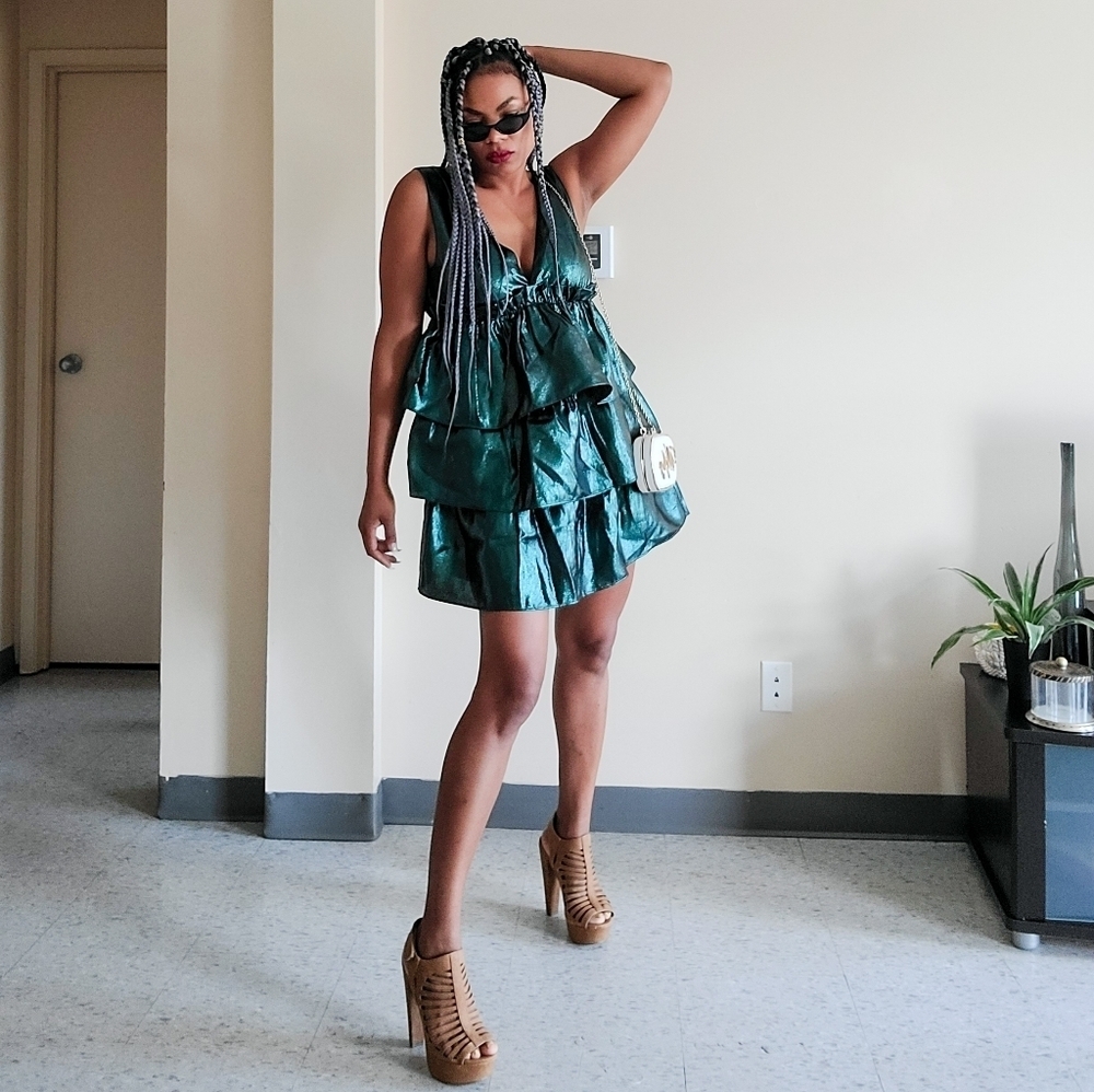 ZARA TIER PARTY DRESS, FITS M